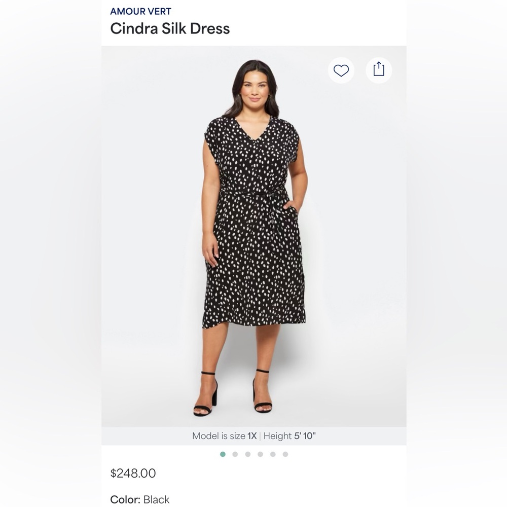 Amour Vert Cindea Silk Dress- Size 2X. Removed tags but never worn! Brand New!